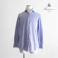 Finamore “JAMES” 8工程ハンド　ワイドカラーシャツ　イタリア製のサムネイル