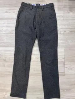 BEAMS HEART グレー ウール混紡 スリムフィットパンツのサムネイル