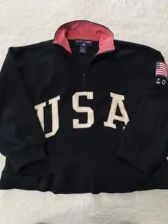 POLO SPORTS ラルフローレン　USA フリース　黒　Sのサムネイル