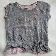 DAISY LOVERS ドット柄 フリルTシャツ グレーのサムネイル