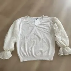 【タグ付け・新品】ニット パフスリーブ セーター