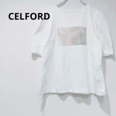 CELFORD セルフォード Tシャツ 【F】白 プリントT シンプル コットン