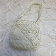 アイボリー キルティング トートバッグ