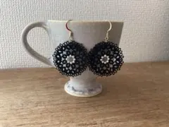 タティングレース✳︎ピアス　ブラック