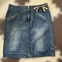 BURBERRY BLUE LABEL デニムタイトスカート