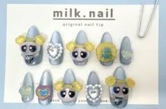 ネイルチップ　ボンボンドロップシール　平成女児　#169