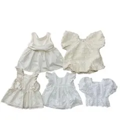 ZARA バースデイ　しまむら　キッズ 半袖ブラウス 5点 92-100cm 白