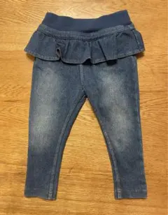 プティマイン　フリル付き　デニム風　ボトムス 80cm