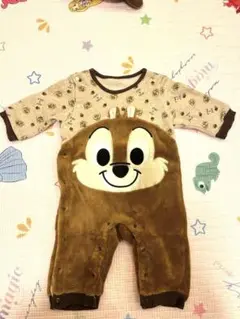 お値下げ中です！　美品　チップ　秋冬　ロンパース　ディズニー