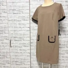 TOMMY HILFIGERトミーヒルフィガー 膝丈ワンピース バイカラー 10