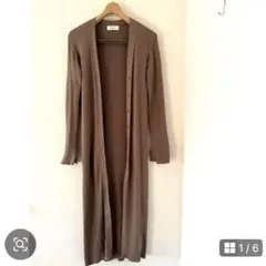 ミラオーウェン　ロングカーディガン 長袖 ボタン付き