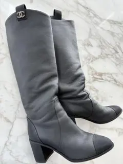 CHANEL ロングブーツ 37 24㎝