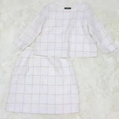 グリーンレーベルリラクシング　ツイード　ラメ　セットアップ　セレモニー