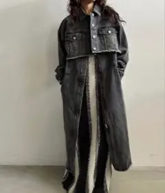 み*か様 MANY WAY VERSATILE DENIM COAT AMERI 2026年最新】Ameri VINTAGE レディース Gジャン・デニムジャケット