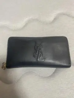 【YSL Saint Laurent】黒 レザー 長財布