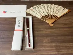 【茶道】扇子　2点　裏千家歴代宗匠花押　干支(ウロコ)のサムネイル