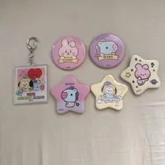 K-POP ピンバッジ 5個セット キーホルダー付き