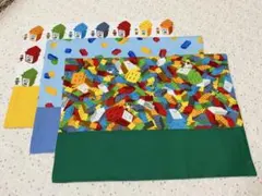 レゴ風入園入学セットピクセルブロックマット３枚(25×35)給食セット男の子
