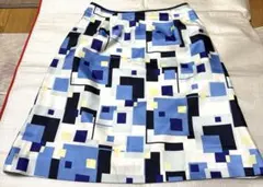 クレージュ 幾何学模様 Aラインスカート Lサイズ　courrèges