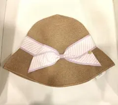 新品未使用 タグ付き☆アシーナニューヨークガール☆リボン チェック 麦わら帽子のサムネイル