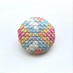 くるみボタン　ブローチ　ヘアゴム　クロスステッチ　カラフル　No.753