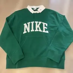 【NIKE】　ナイキ　グリーン 長袖ポロシャツ XL
