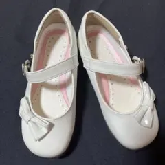 【トップバリュ】セレモニーストラップシューズ 卒園入学発表会フォーマルホワイト