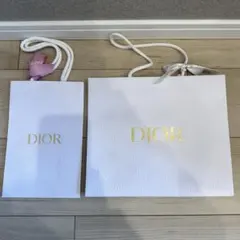 Dior ホワイトショップ袋 2点セット