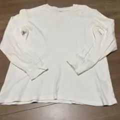 ユニクロ ソフトタッチクルーネックT 長袖 ホワイト XL