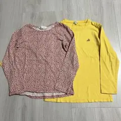 HusHusH黄色長袖Tシャツ　H&M花柄長袖　２点セット　130cm