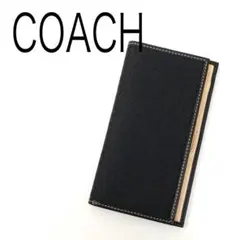 H6012g◾️コーチ　シグネチャー　キャンバス×レザー手帳カバー