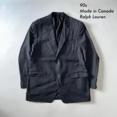 90s Ralph Lauren カナダ製 ピンストライプ テーラードジャケット
