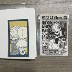 僕のヒーローアカデミア 原画展 入場特典 タブロイド風ステッカー 爆豪勝己