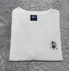 old stussy 90's中期USA製 刺繍スカルtシャツ ホワイト