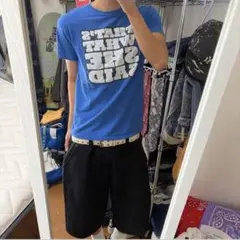 00s archive grunge good print 短丈 tシャツ
