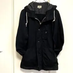 UNITEDARROWS❤️M✨ダブルジップ✅フーディ❤️黒✨比翼❤️防寒✨ミリタリーのサムネイル