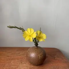 和風　花瓶　短い鶴首　一輪挿し