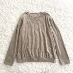 ユニクロ ウルトラストレッチスムース ベージュ トップスのみ ルームウェア