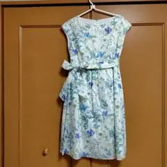 anatelier　コットンリバティフレンチスリーブワンピース