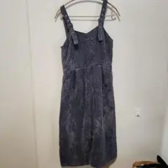 MAJESTIC LEGON ストラップ付きベロアワンピース