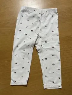 プティマイン　90 レギンス　お下がり　白　さくらんぼ