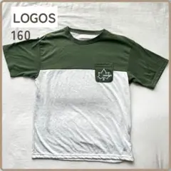 LOGOS 半袖Tシャツ 160 カーキ 切替 ポケット 男の子 アウトドアのサムネイル