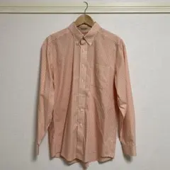 L.L.Bean ボタンダウンチェックシャツ コットン オレンジ M