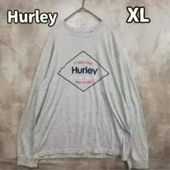 ハーレー 長袖Tシャツ ロンT ロゴプリント 灰 XL メンズ 古着【け651】