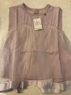 新品未使用　プティマイン トップス　チュニック　ノースリーブ　チュール