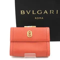 ✨新品未使用✨　BVLGARI ミニ財布　サークルロゴ　がま口　二つ折り