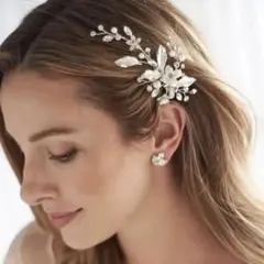 ヘッドアクセサリー ブライダル ヘアアクセサリー 結婚式 前撮り 髪飾り HR②