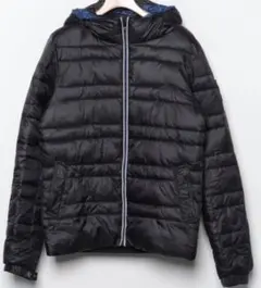 Scotch&soda/中綿フーディブラックブルゾン(S)
