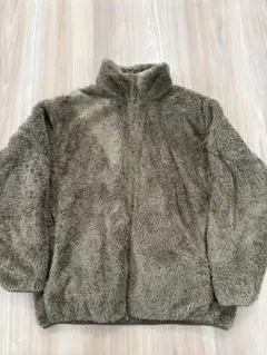 UNIQLO ボア フリースジャケット カーキ色 メンズ Lサイズ