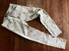 ザラZARA MAN アッシュホワイトグレー EUR38 スキニーデニム